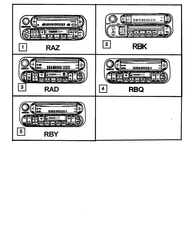 56038622AJ - Instrument Panel and Radios and Consoles: Am/fm With Cd And Equalizer Radio for Mopar Image