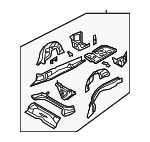 41117145315 - Body: Frame Side Member Assembly for BMW: 325i, 325xi, 328i, 328i xDrive, 328xi, 330i, 330xi, 335d, 335i, 335i xDrive, 335is, 335xi, M3 Image