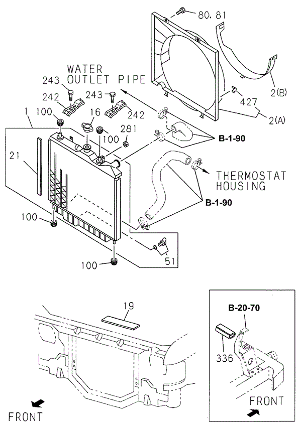 Radiator for 2000 Honda Passport #0