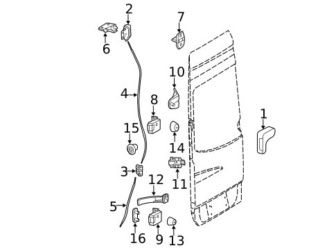 Cargo Door for 2009 Dodge Sprinter 3500 #0
