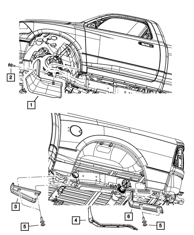 5182399AB - Exterior Ornamentation: Box Side Spat, Left for Mopar Image