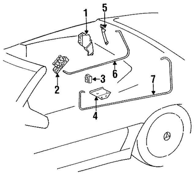 1298001674 - Body: Lock for Mercedes-Benz Image