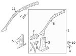 8W5809202 - Body: Outer Pillar for Audi Image