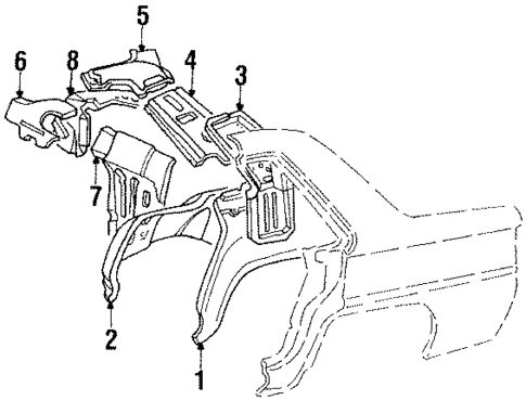 Inner Components for 1990 Mitsubishi Sigma #0