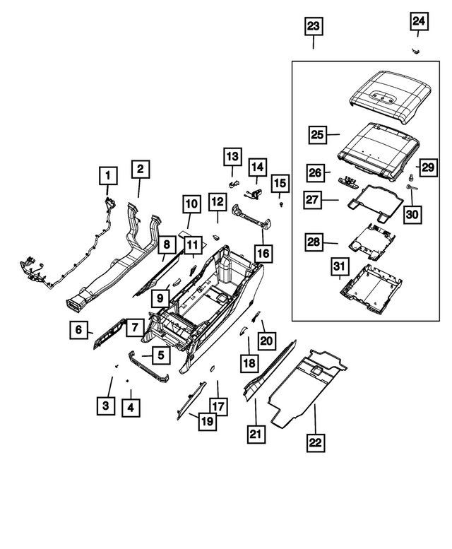 « 52112467AD – Interior Trim : Console Cablage pour Mopar Image »