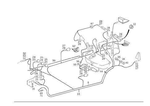 Tail Lamp Cable Harness and Fuel Pump Cable for 1984 Mercedes-Benz 300TD #0