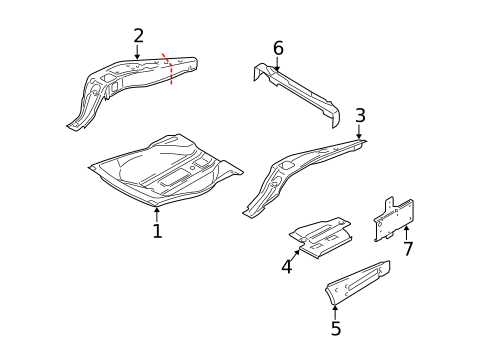Rear Floor & Rails for 2005 Land Rover Range Rover #0