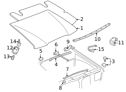 Hood & Components for 2008 Mazda B2300 #0