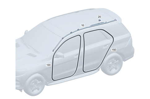 Head Protection Curtain, Door Edge Guard Sections for 2022 Mercedes-Benz GLE580 #0