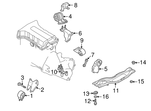 Engine & Trans Mounting for 2004 Kia Spectra #0