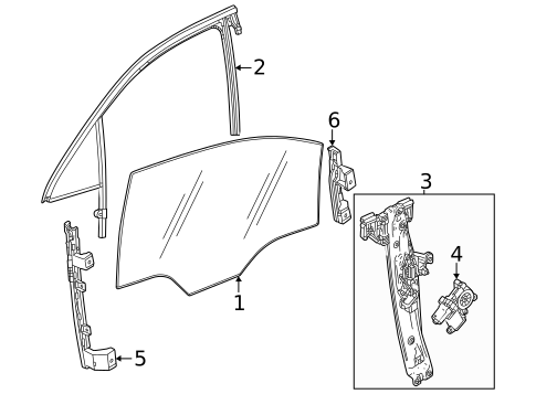 Glass - Front Door for 2025 Chevrolet Blazer EV #0