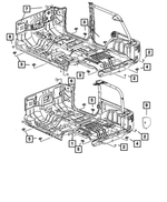 4351211 - Body Sheet Metal Except Doors: Plug for Jeep: Cherokee, Wrangler, Wrangler JK Image