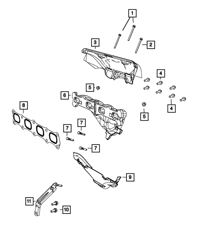 6508634AA - Engine 2.4L Four Cylinder: Bolt, Mounting for Mopar Image