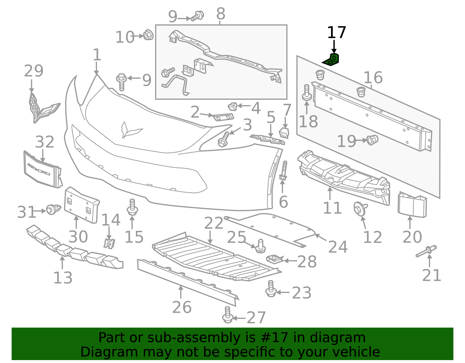 Wheelhouse Panel Bracket - Driver's Side (LH) 23359583 | TascaParts.com