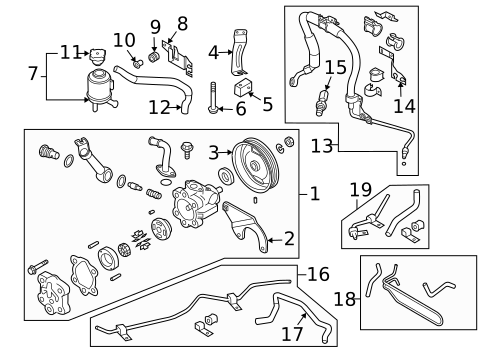 Pump & Hoses for 2006 Nissan Murano #0