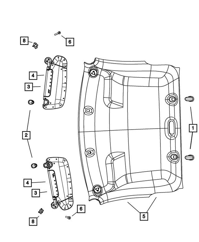 68078695AA - Interior Trim: Visor Support for Mopar Image