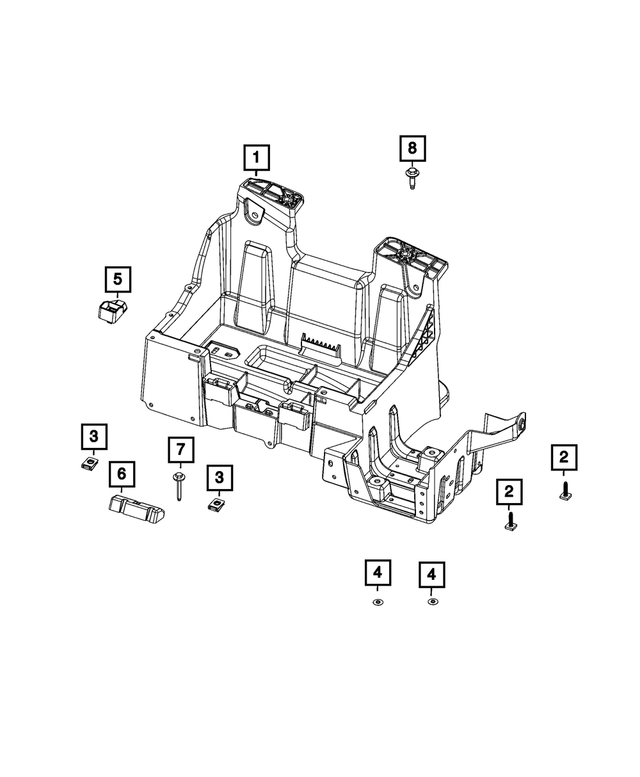 68446920AA - Electrical: Battery Tray Spacer for Mopar Image