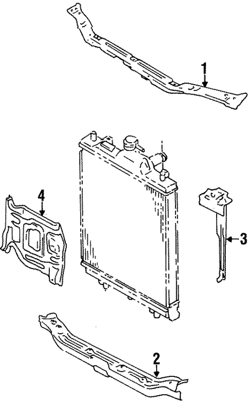Radiator Support for 1999 Suzuki Swift #0