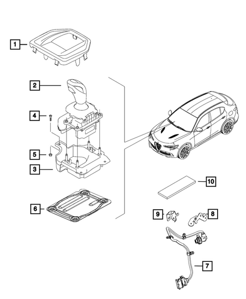 Gearshift Controls and Related Parts for 2018 Alfa Romeo Stelvio #0