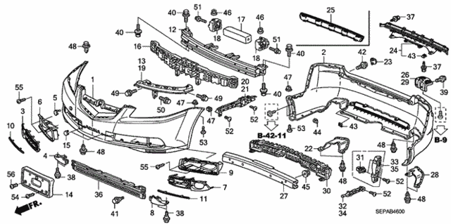 Bumpers for 2008 Acura TL #0