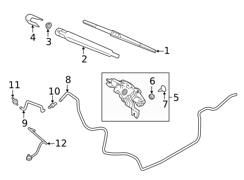 Wiper & Washer Components for 2020 Hyundai Santa Fe #1