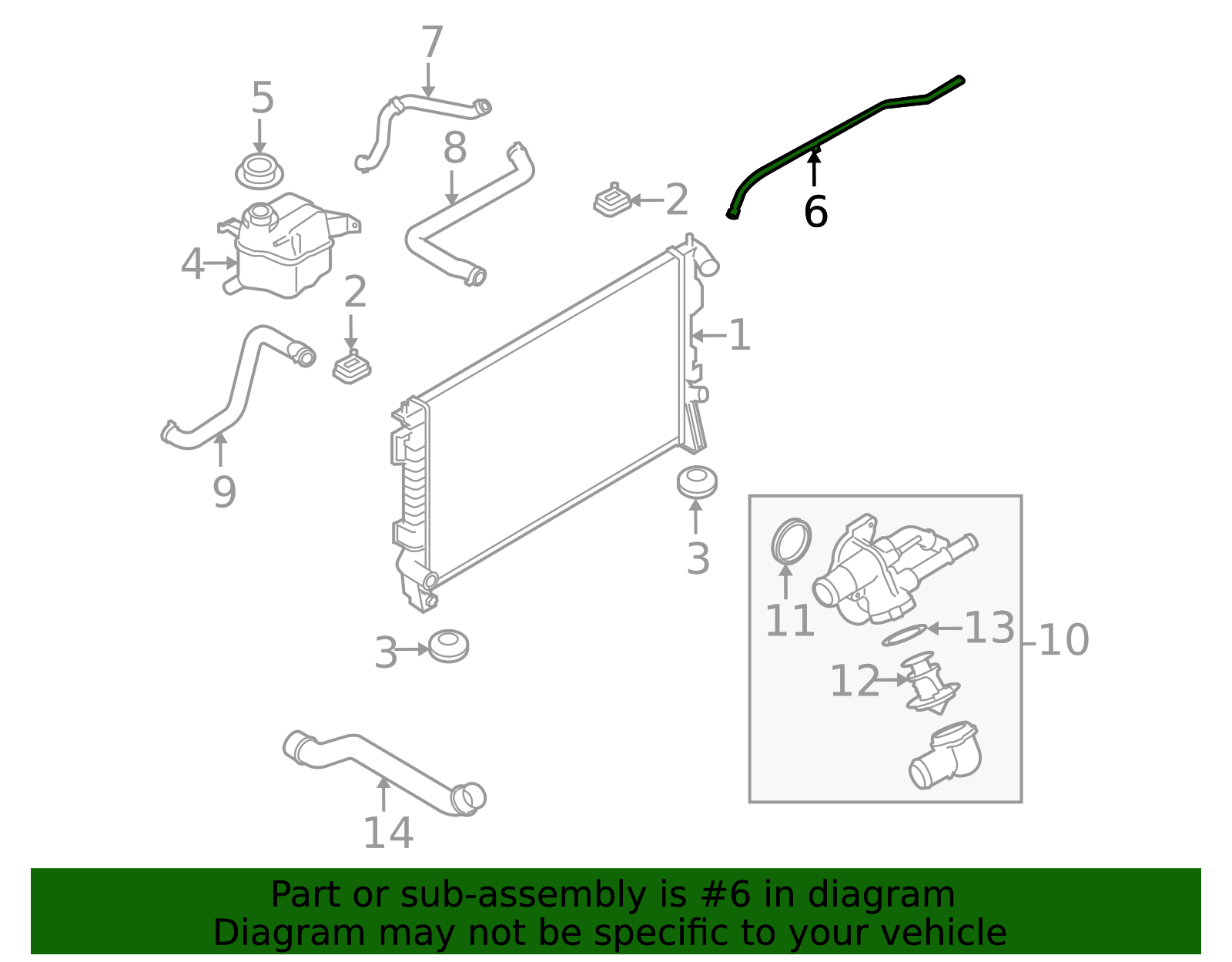 2008-2019 Ford Overflow Hose 8G1Z-8063-A | TascaParts.com