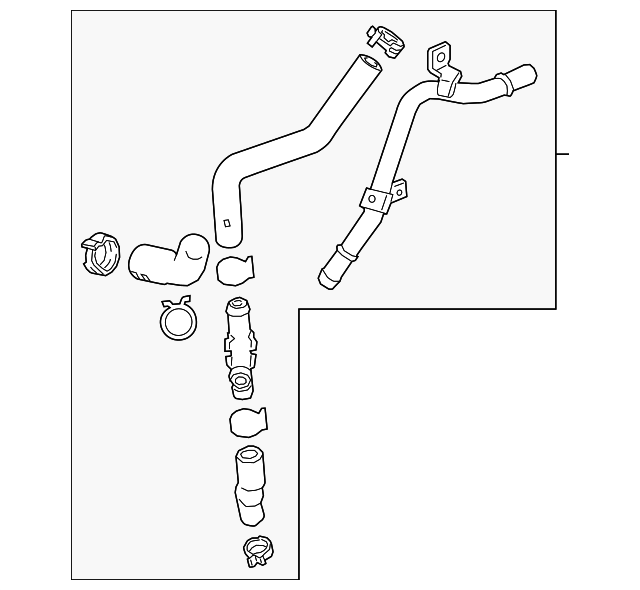 2019-2025 GM Engine Oil Cooler Coolant Outlet Hose with Clamps 55510923 ...