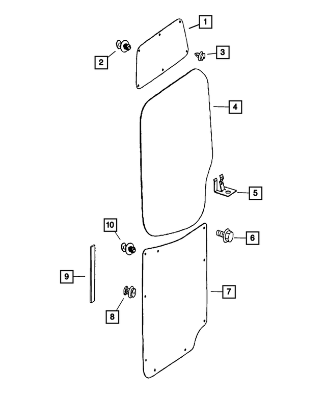 1HE20XDVAA - : Cargo Door Panel, Right for Mopar Image