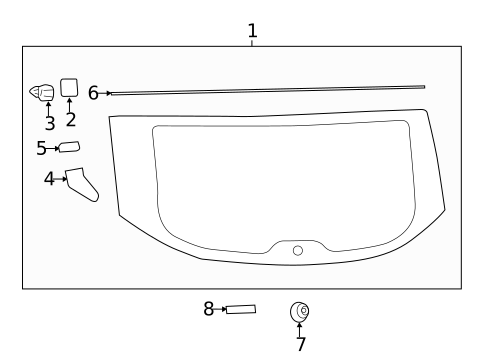 Glass - Lift Gate for 2015 Subaru Impreza #0