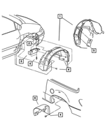 4857222AA - Body Sheet Metal Except Doors: Wheelhouse Shield, Right for Mopar Image