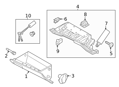 Glove Box for 2021 Genesis G70 #0