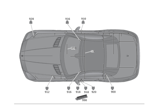 Frame Floor Unit Main Cable Harness for 2018 Mercedes-Benz SLC300 #0