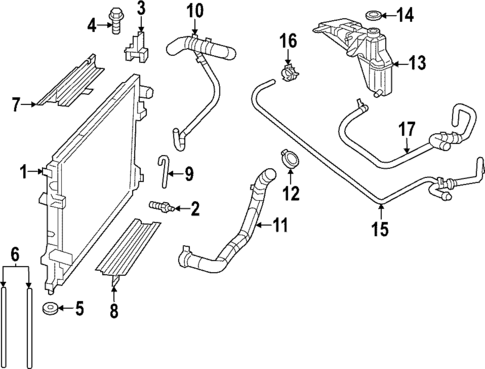 Radiator & Components for 2023 Dodge Charger #1