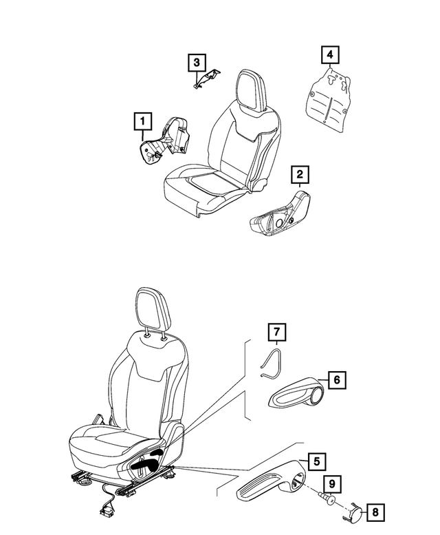 7QE69LXHAA - Interior Trim: Front Seat Shield for Mopar Image