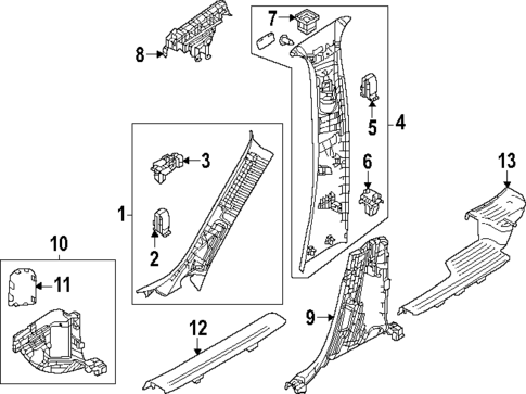 Interior Trim - Pillars for 2025 Mazda CX-70 #0