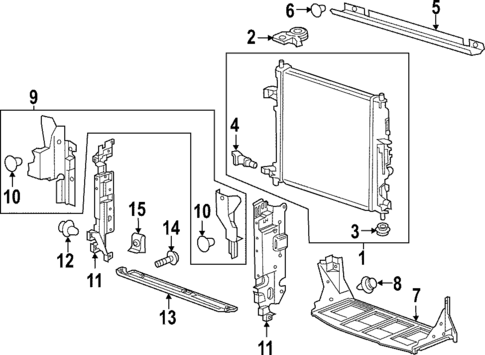 Radiator & Components for 2023 Cadillac CT5 #1