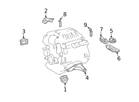 Engine & Trans Mounting for 2006 Mercedes-Benz CLK 55 AMG&reg; #0
