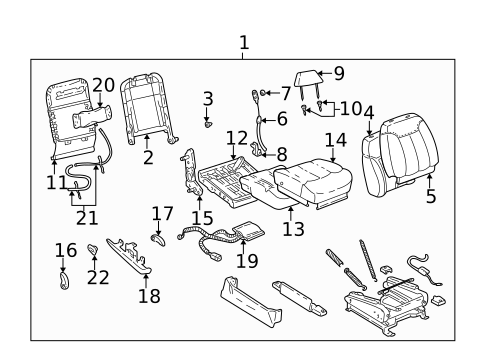 Front Seat Components for 1995 GMC K3500 Pickup #2
