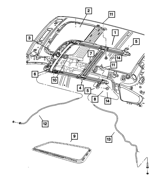 5183172AA - Body Sheet Metal Except Doors: Sunroof Glass Seal for Mopar Image image