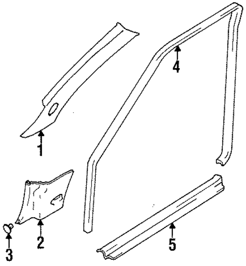 Interior Trim - Pillars for 1997 Nissan 200SX #0