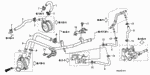 19508RRBA00 - Engine: HOSE, THROTTLE BODY IN. for Honda Image