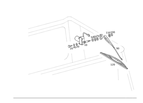 Rear Panel Door Pane Wiper for 2013 Mercedes-Benz G550 #0