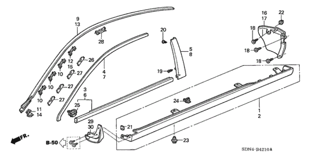 Molding - Side Sill Garnish for 2003 Honda Accord #0