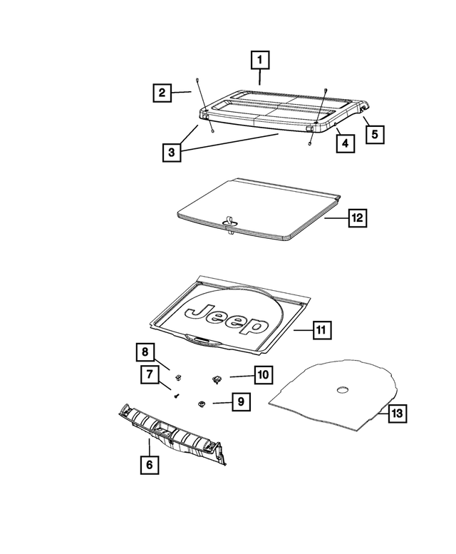 6DD80JXWAA - : Cargo Area Cover for Mopar Image