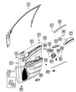 Front Door Trim Panel Assembly, Left