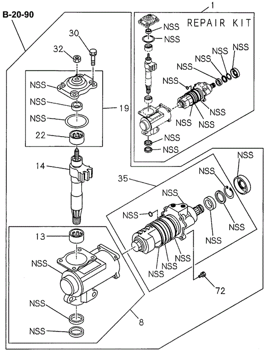 Steering Unit for 1996 Acura SLX #0