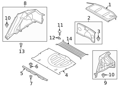 Interior Trim - Rear Body for 2014 Hyundai Veloster #0
