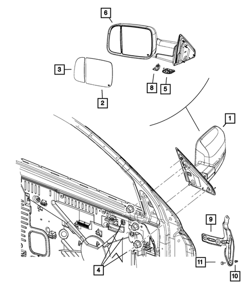Exterior Mirror for 2013 Ram 1500 #0