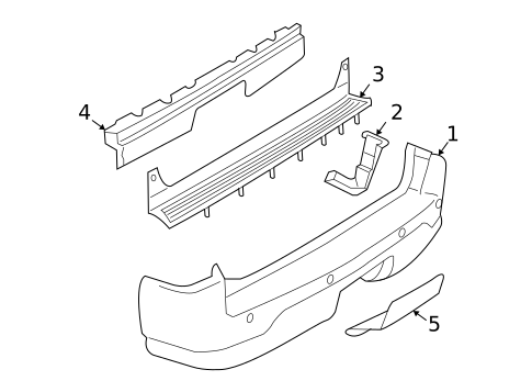 Bumper & Components - Rear for 2005 Lincoln Aviator #0