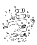 68437339AI - Interior Trim: Display Center Stack for Mopar Image